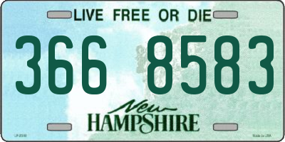 NH license plate 3668583
