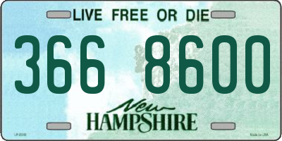 NH license plate 3668600