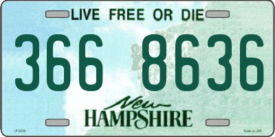 NH license plate 3668636