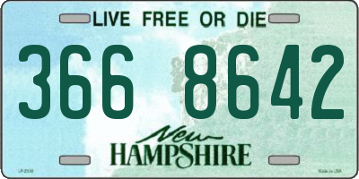 NH license plate 3668642