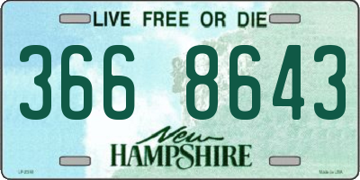 NH license plate 3668643