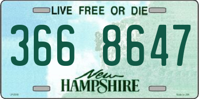 NH license plate 3668647