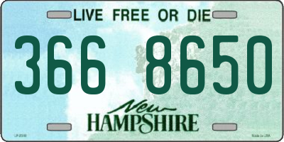 NH license plate 3668650