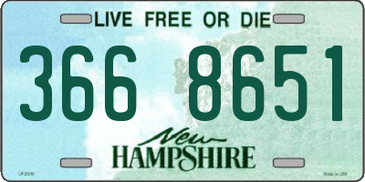 NH license plate 3668651