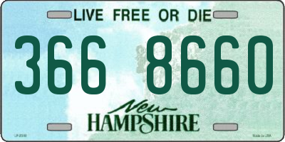 NH license plate 3668660
