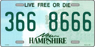NH license plate 3668666