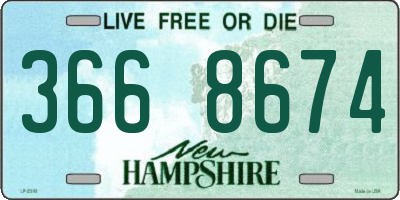 NH license plate 3668674