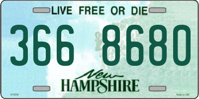 NH license plate 3668680