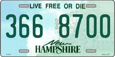 NH license plate 3668700