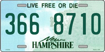 NH license plate 3668710