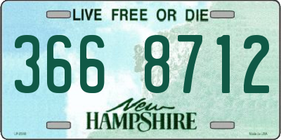 NH license plate 3668712
