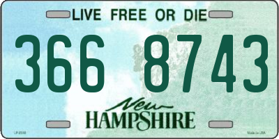 NH license plate 3668743