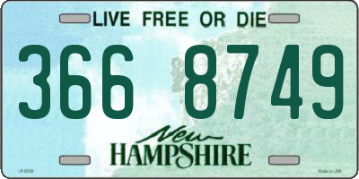 NH license plate 3668749