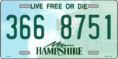 NH license plate 3668751