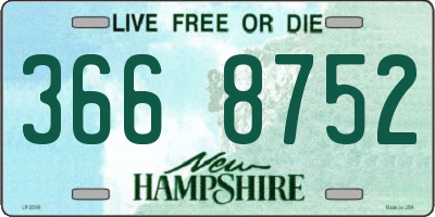 NH license plate 3668752