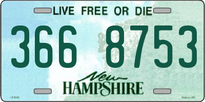 NH license plate 3668753