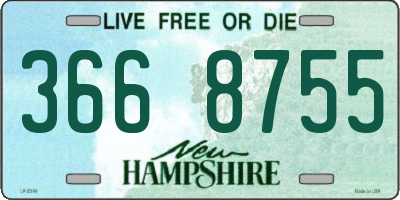 NH license plate 3668755