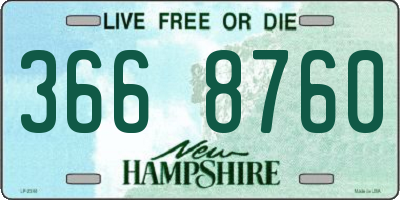 NH license plate 3668760