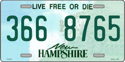 NH license plate 3668765