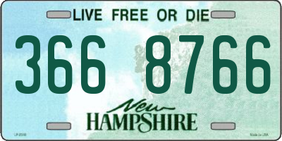 NH license plate 3668766