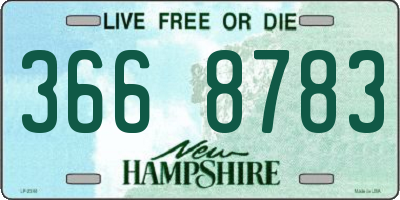 NH license plate 3668783