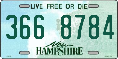 NH license plate 3668784