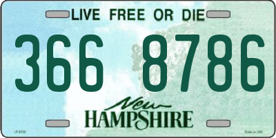 NH license plate 3668786