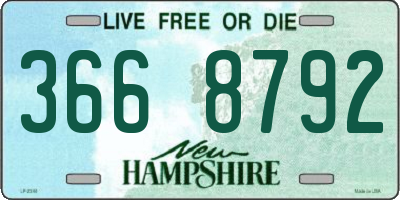 NH license plate 3668792