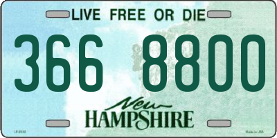 NH license plate 3668800