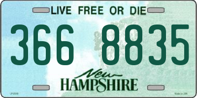NH license plate 3668835