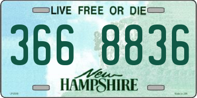 NH license plate 3668836