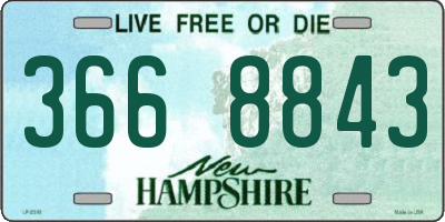 NH license plate 3668843
