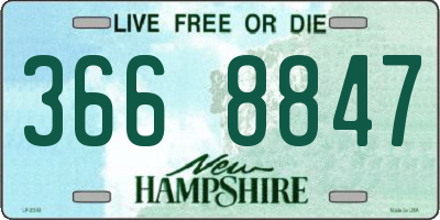 NH license plate 3668847
