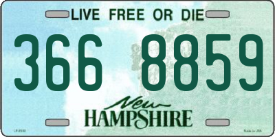 NH license plate 3668859