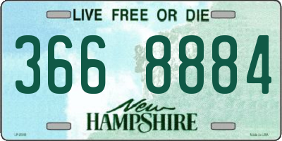 NH license plate 3668884