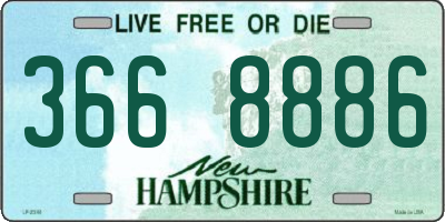 NH license plate 3668886