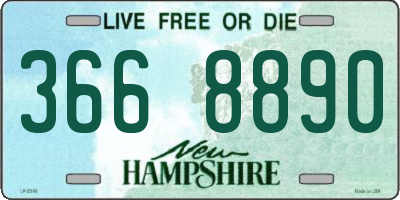 NH license plate 3668890