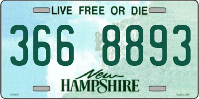 NH license plate 3668893