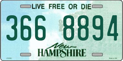 NH license plate 3668894