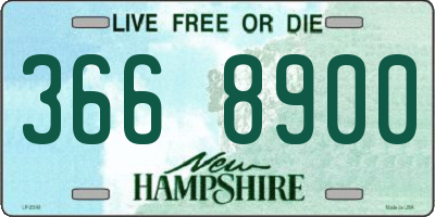 NH license plate 3668900