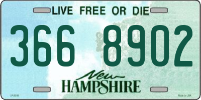 NH license plate 3668902