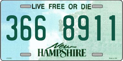 NH license plate 3668911