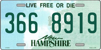 NH license plate 3668919