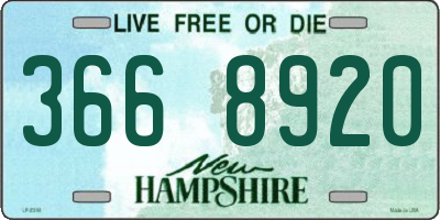 NH license plate 3668920