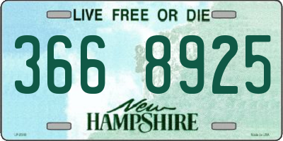 NH license plate 3668925