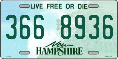 NH license plate 3668936