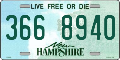 NH license plate 3668940