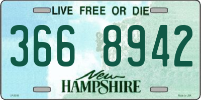 NH license plate 3668942