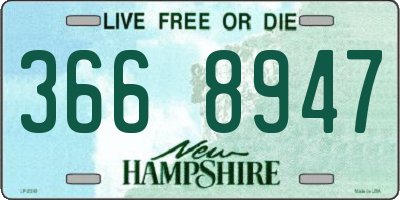 NH license plate 3668947