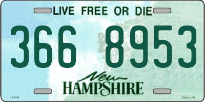 NH license plate 3668953